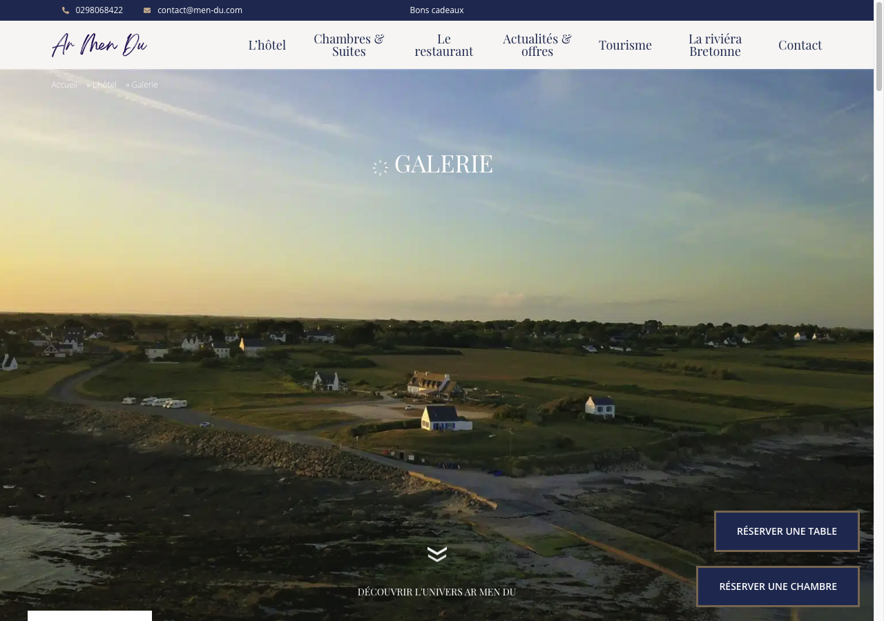 Ar Men Du — vue aérienne de la côte de Raguenès-Plage, Névez