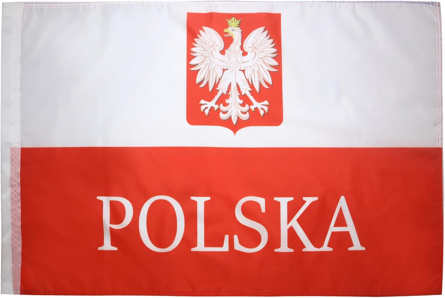 Drapeau Pologne avec aigle
