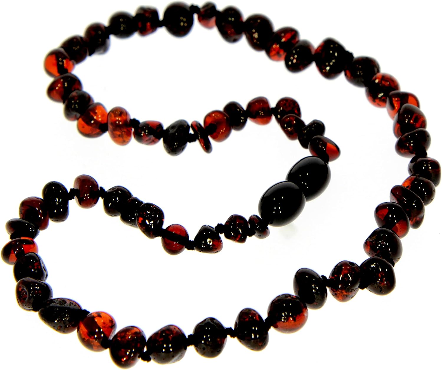 Collier en perles d'ambre de la Baltique, perles authentiques