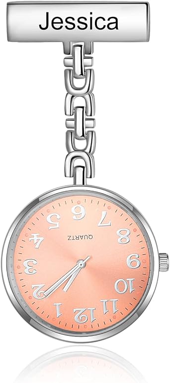 Montre à gousset à épingler sur la blouse d'un aide-soignant