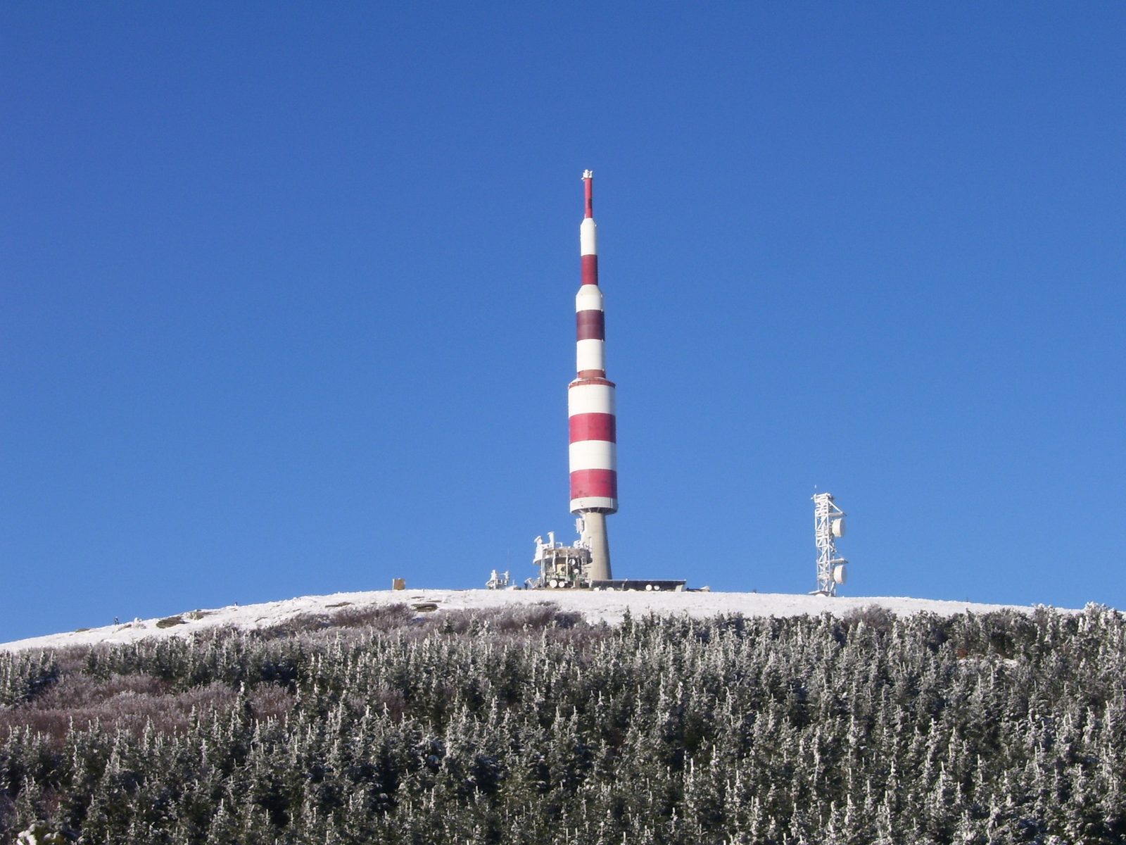Le pic de Nore, point culminant de la montagne Noire à 1 211 mètres, surplombant la forêt entre le Tarn et l'Aude